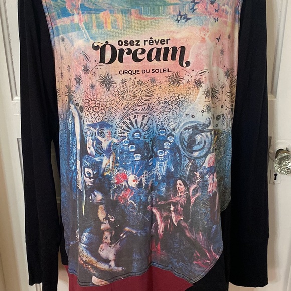 Cirque Du Soleil Osez Rever Dream Print Long Sleeve Pull On Tunic / Shirt / Top. - Picture 4 of 7